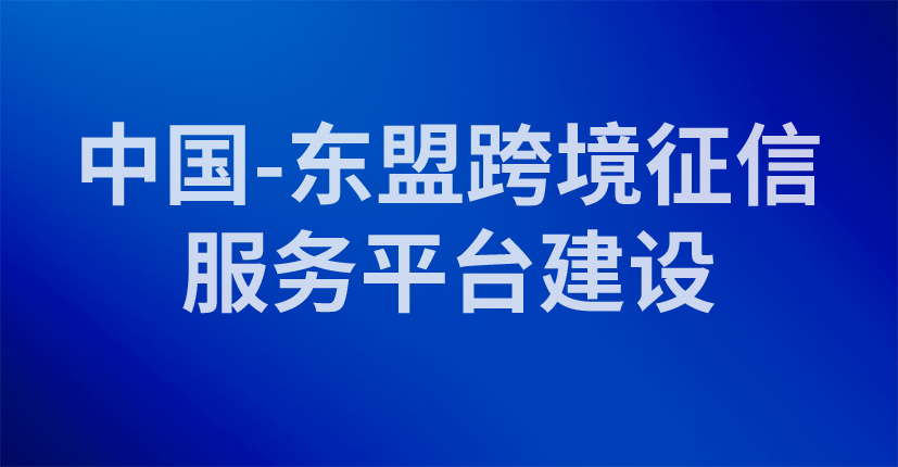  中国-东盟跨境征信服务平台建设
