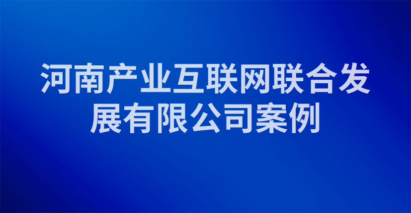 河南产业互联网联合发展有限公司案例