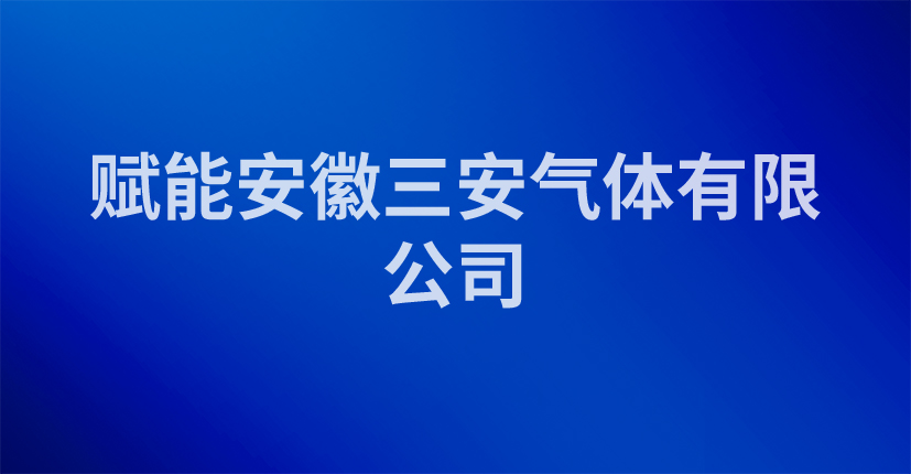 赋能安徽三安气体有限公司